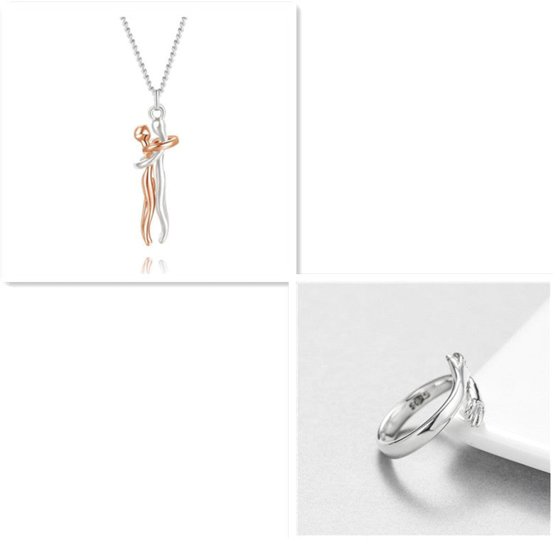 Love Hug Pendant Necklace | Unisex Collarbone Chain