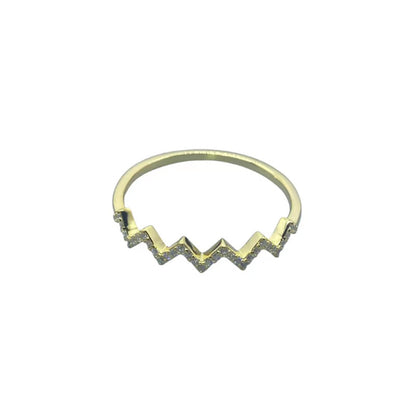 Wave Pattern Zircon Ring | Inspirational Gift for Daughter