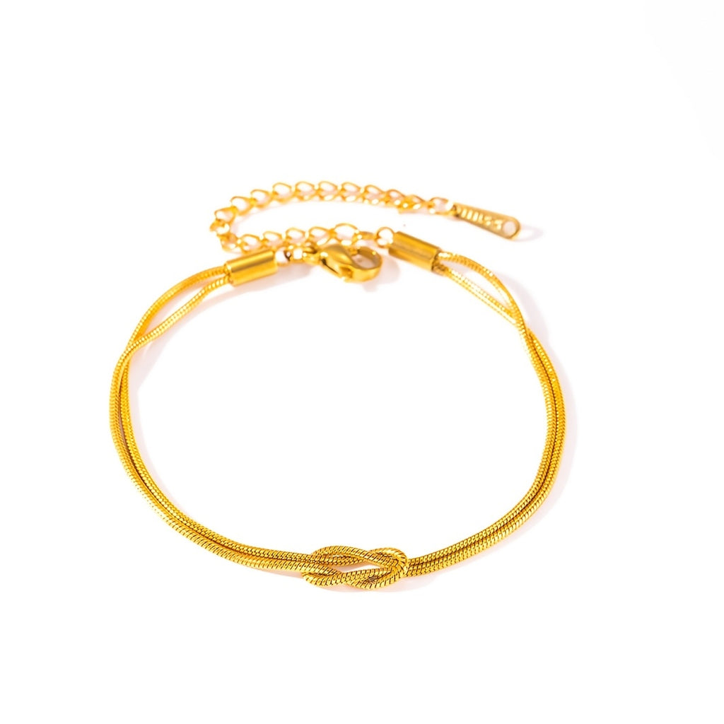 French Style Twisted Couple Bracelet Set 2 | 18K Gold Plated