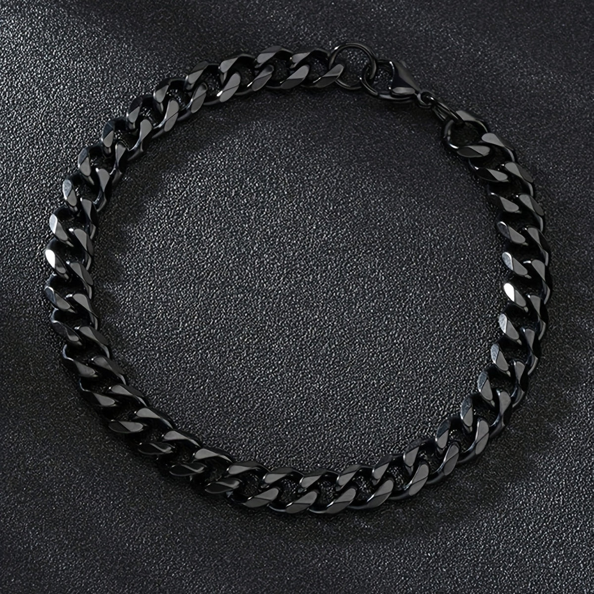 Black Cuban Link Bracelet for Men