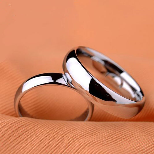 Titanium Steel Simple Ring | Unisex Silver Band