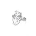 Hollow Brain-Shaped Titanium Steel Ring | Unisex Statement Piece