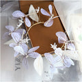 Bridal Wings Hair Band Set | Cloth Korean Purple with Earrings