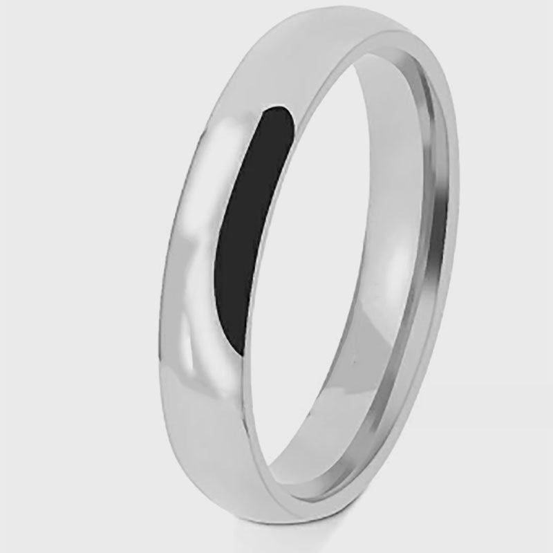 Titanium Steel Simple Ring | Unisex Silver Band