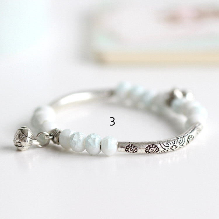 Handmade Ceramic Bead Bracelet for Women