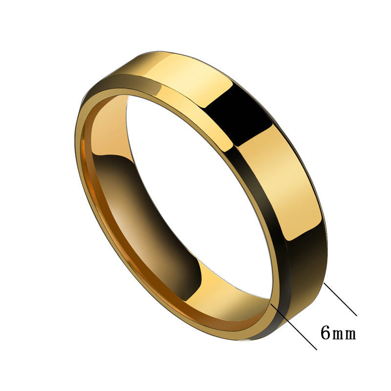 Niche Stainless Steel Couple Ring | Geometric Unisex Multi-Colour