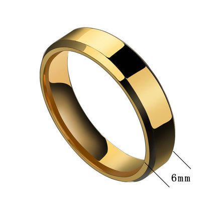 Niche Stainless Steel Couple Ring | Geometric Unisex Multi-Colour