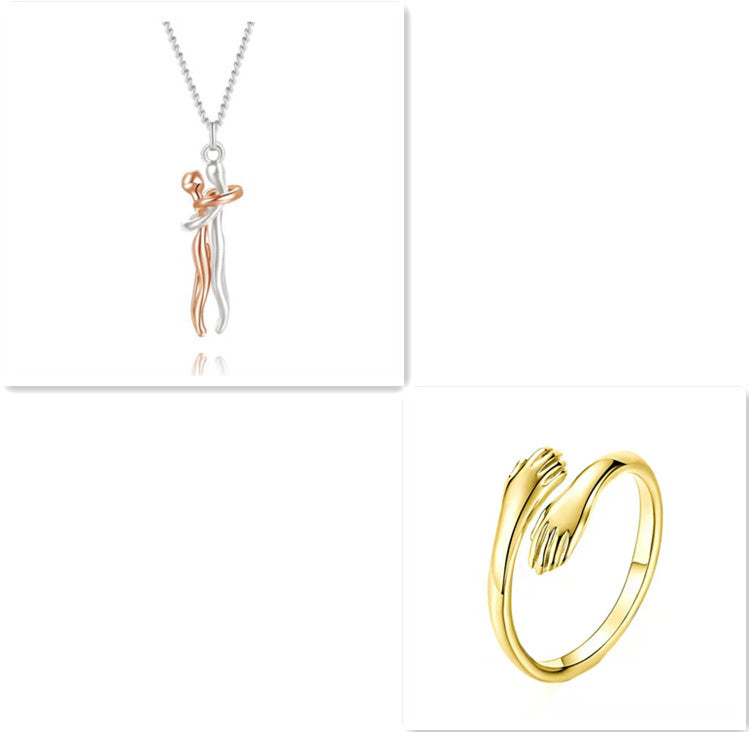 Love Hug Pendant Necklace | Unisex Collarbone Chain