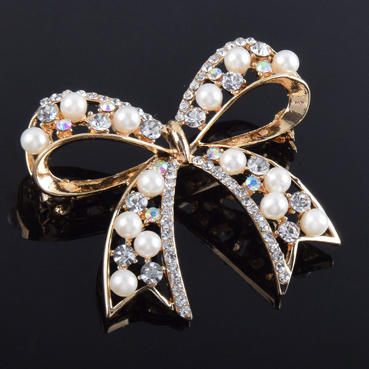 Bow Pearl Brooch | Alloy Graceful All-Match Fashion