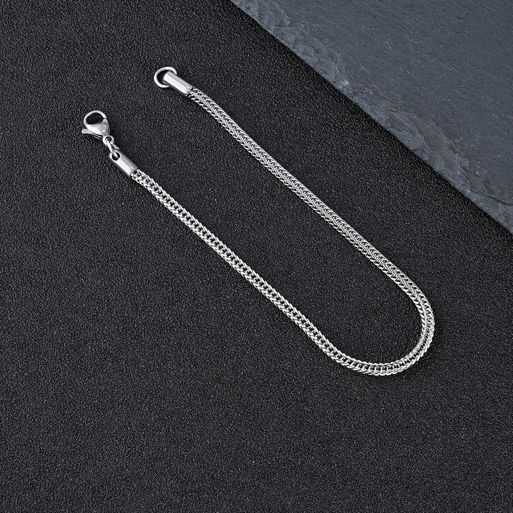 Fox Tail Stainless Steel Thin Bracelet for Men
