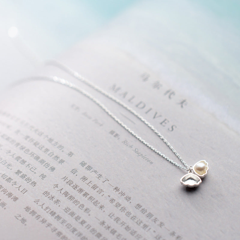 Personalised S925 Silver Shell Pendant Necklace for Women