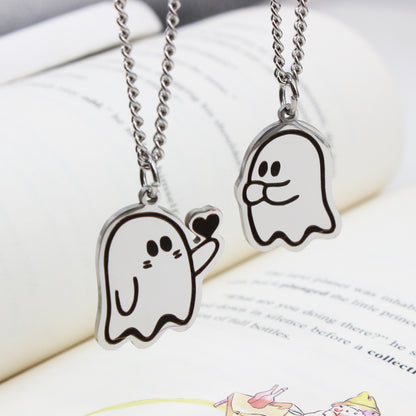 Cute Love Ghost Pendant Necklace | Halloween Style Unisex