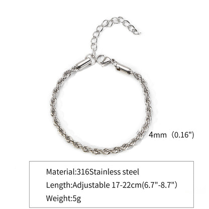 Stainless Steel 18K Cuban Chain Bracelet | Hemp Flower Design