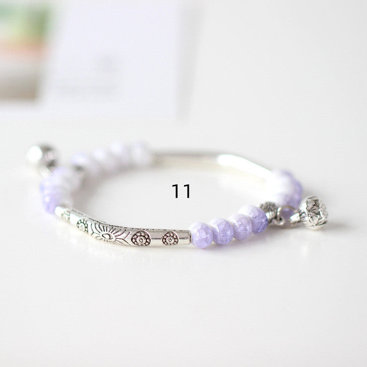 Handmade Ceramic Bead Bracelet for Women