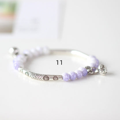 Handmade Ceramic Bead Bracelet for Women