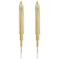 Long Fringe Tassel Earrings | Copper Gold Silver Gun Black