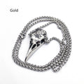 Viking Skull Eagle Pendant Necklace | Titanium Steel Gold Silver