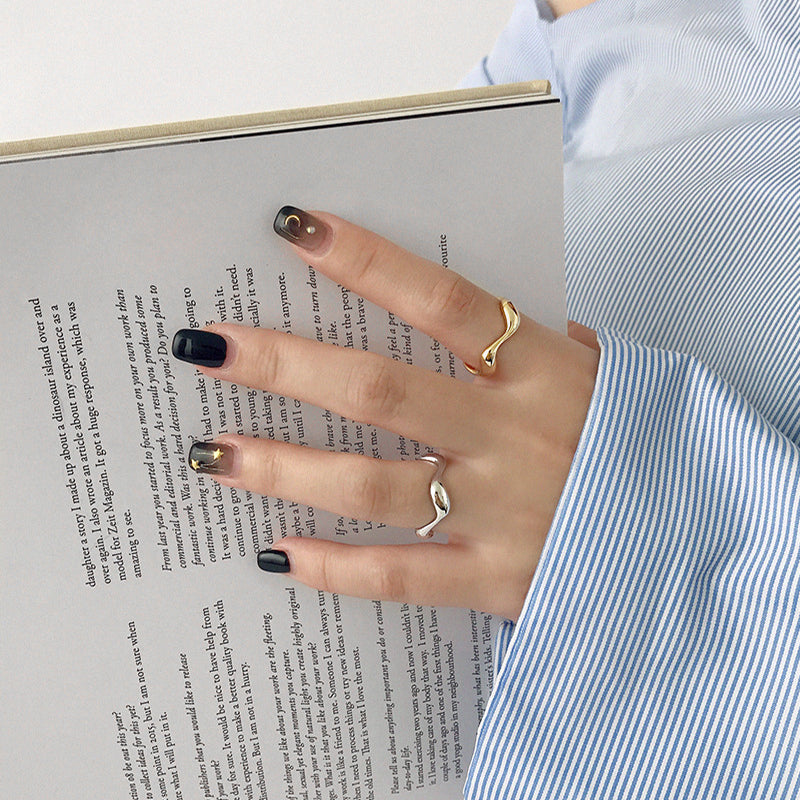 S925 Silver Wavy Ring