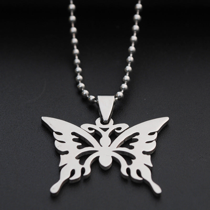Multi-Layer Titanium Steel Bead Chain Pendant Necklace | Unisex