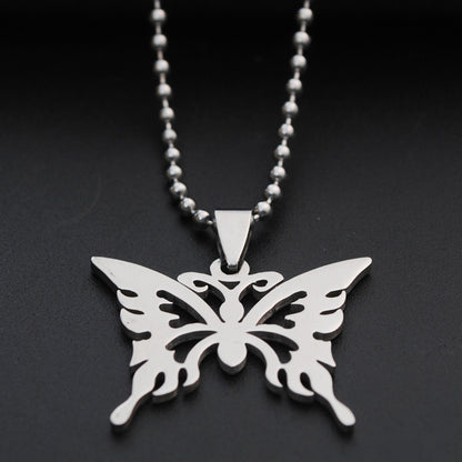 Multi-Layer Titanium Steel Bead Chain Pendant Necklace | Unisex
