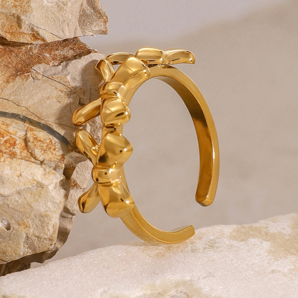 Marcella Bow Ring | Stainless Steel Elegant Band