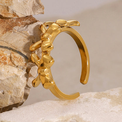 Marcella Bow Ring | Stainless Steel Elegant Band