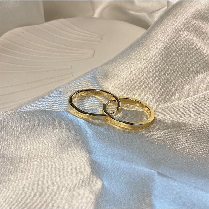 French Hoop Earrings | Copper U-Shape Gold Silver Niche