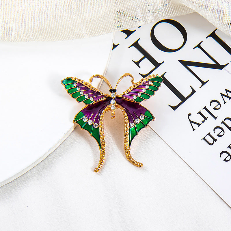 Bee Butterfly Diamond Brooch | Alloy Korean Gem Inlay Unisex