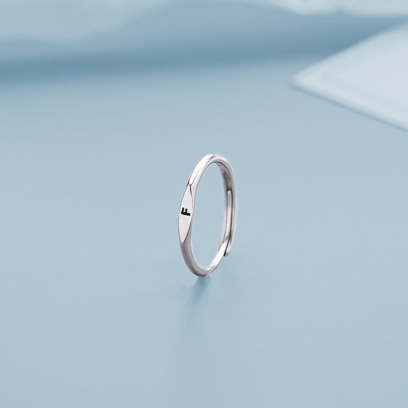 26 Letters Initial Ring | Copper Adjustable Women's Personalised