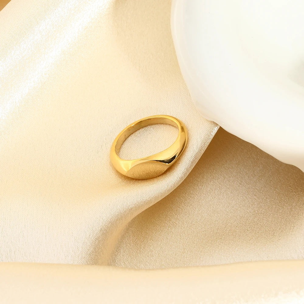 18K Gold-Plated Light Luxury Ring | Stainless Steel Women's INS Style