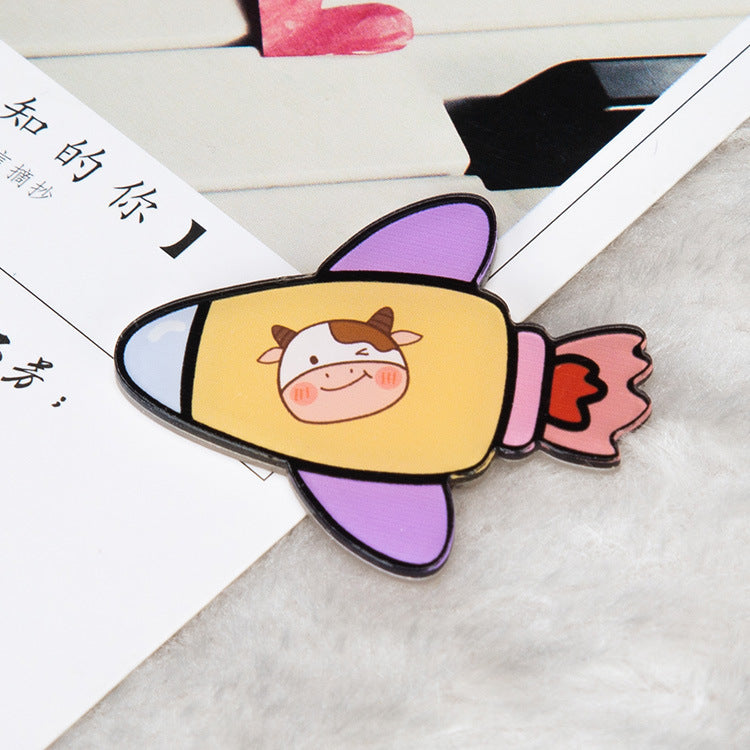 Cartoon Acrylic Astronaut Brooch | Spaceman Badge Bag Pendant