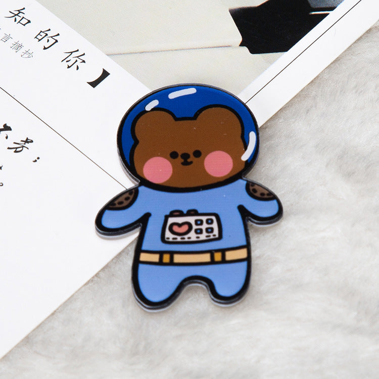 Cartoon Acrylic Astronaut Brooch | Spaceman Badge Bag Pendant