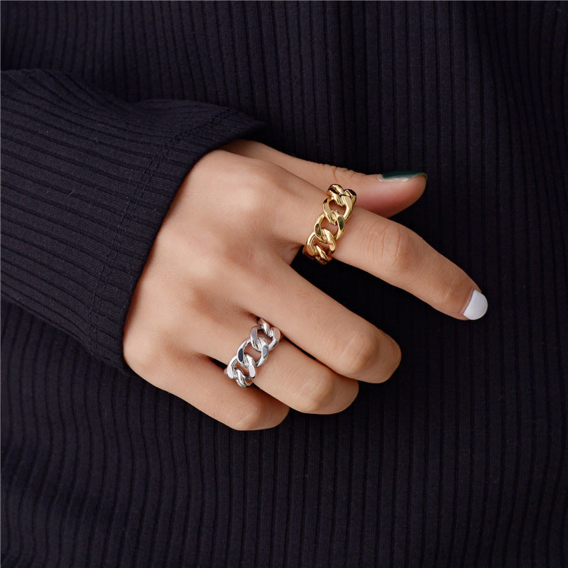 Chain Detail Ring for Women | Unique Link Design