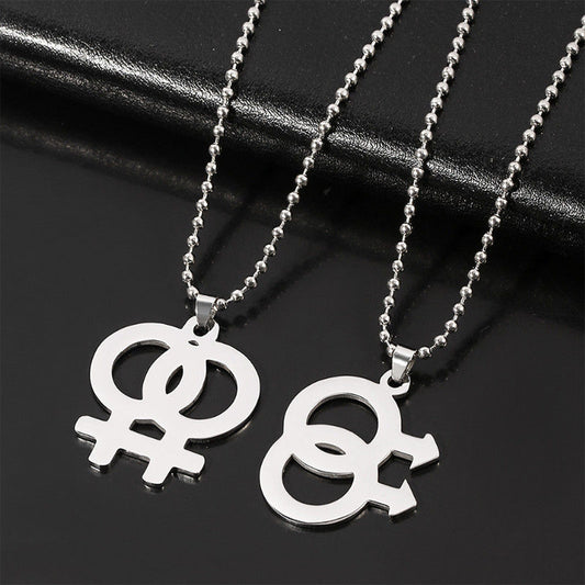 LGBT Pride Pendant Necklace in Titanium Steel | Unisex