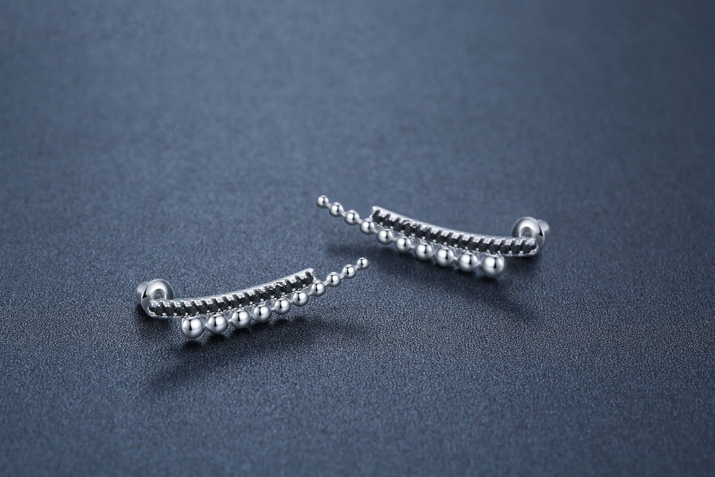 Long Bead Zircon Copper Earrings | Slimming Drop Natural Style