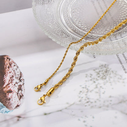 Stainless Steel 18K Cuban Chain Bracelet | Hemp Flower Design