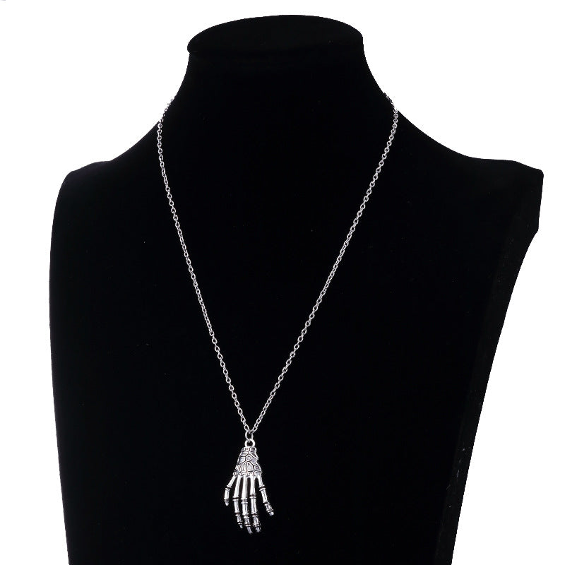 Punk Retro Paw Print Pendant Necklace in Stainless Steel
