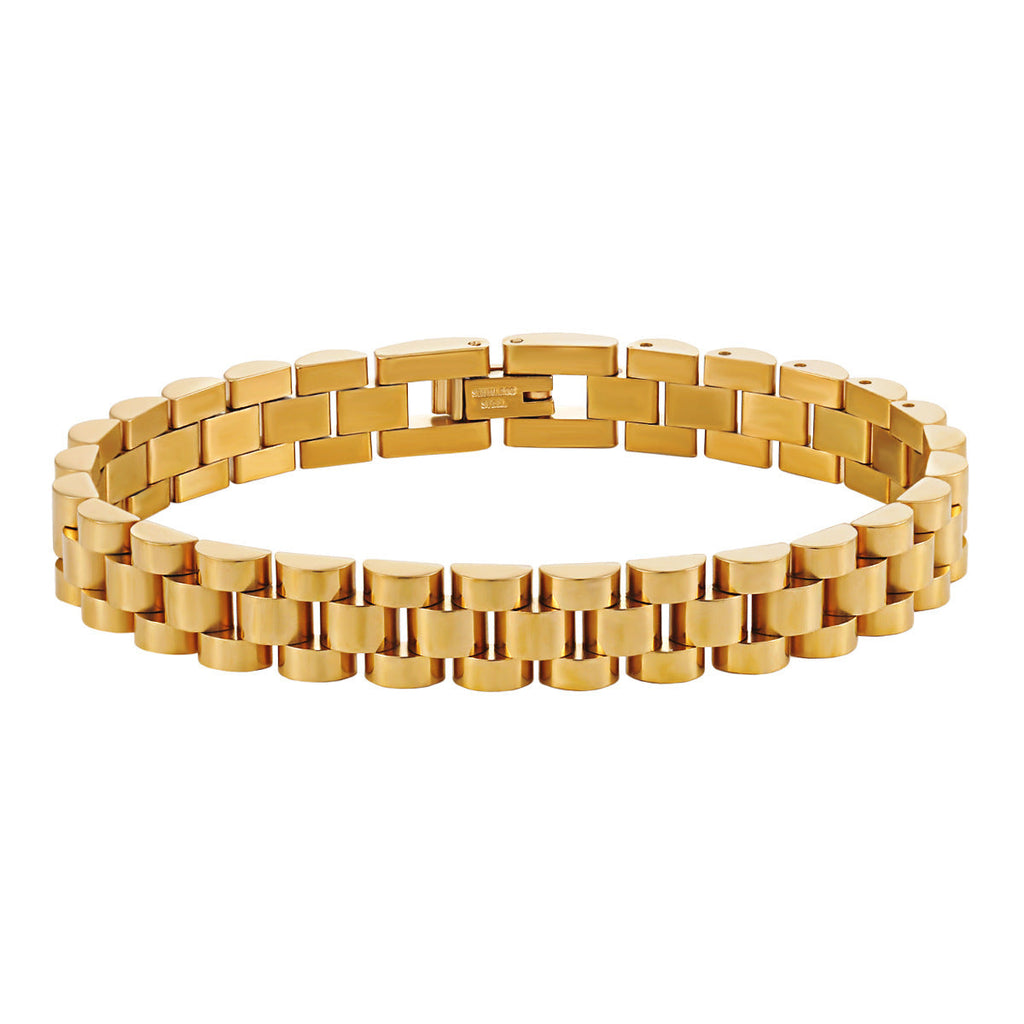 Cuban Link Watch Chain Bracelet for Women in Titanium Steel