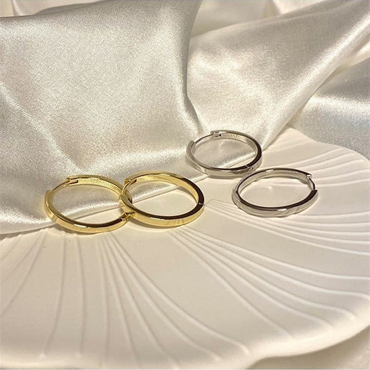 French Hoop Earrings | Copper U-Shape Gold Silver Niche