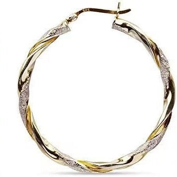 Simple Gold Metal Hoop Earrings | Alloy Personality Unisex