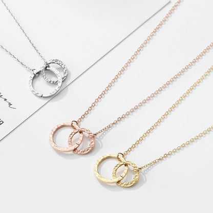 Gold Hoop Pendant Necklace for Women