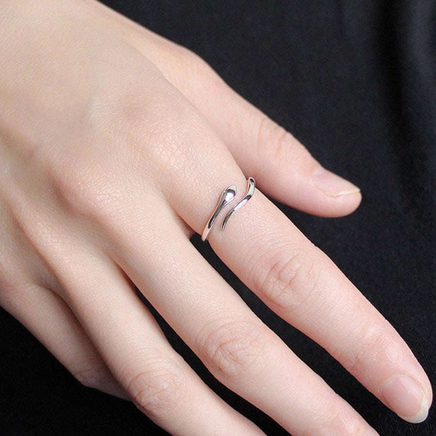 Silver Snake Ring | Copper Korean Style Unisex