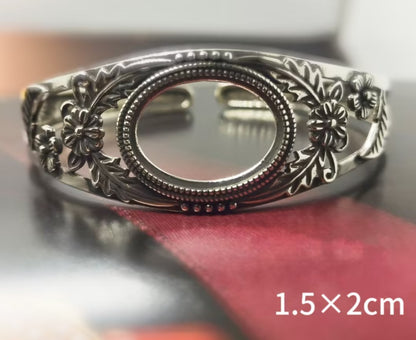 Retro Thai Silver Inlaid Beeswax Bracelet in Copper
