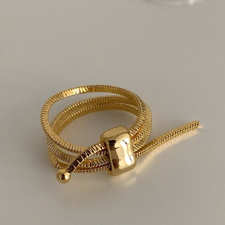 Multi-Layer Chain Ring | Metal Retro Personality Gold Silver
