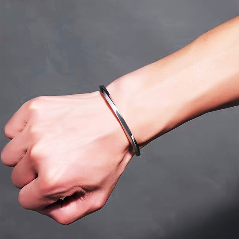 Möbius Open Bangle Bracelet for Men