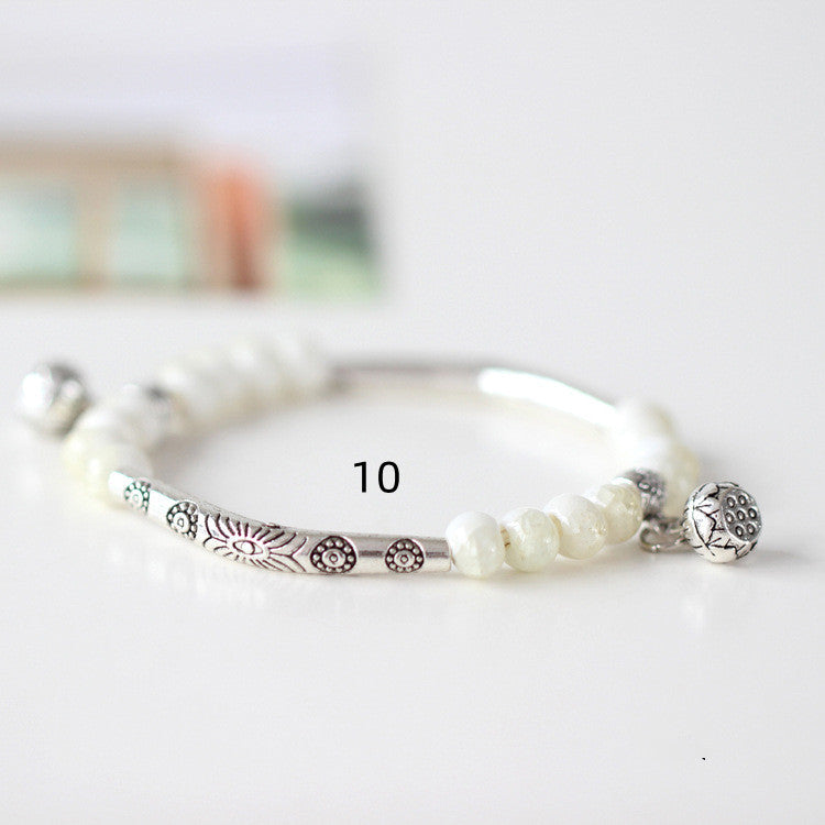 Handmade Ceramic Bead Bracelet for Women