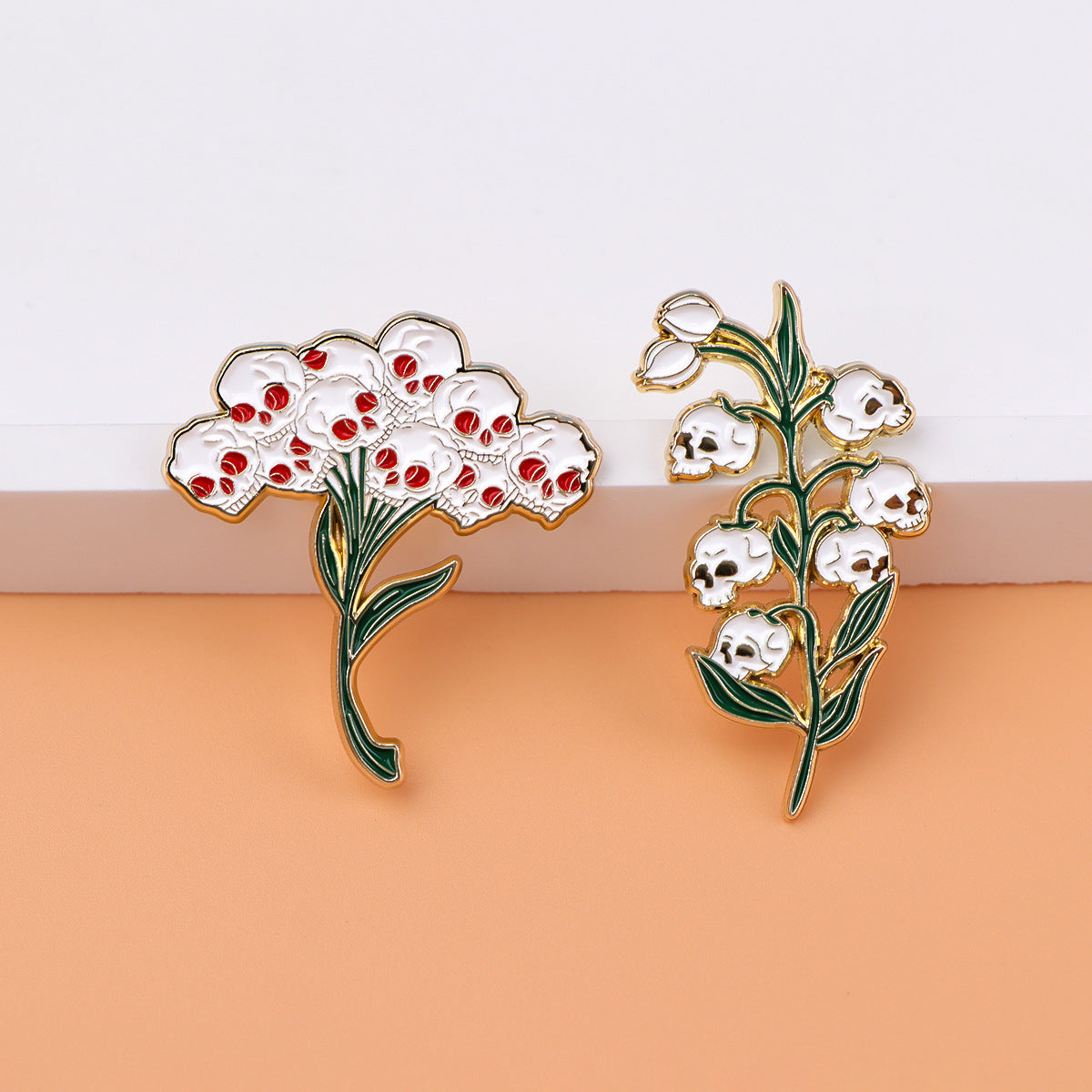 Skull Flower Brooch Pin | Alloy All-Match Badge Accessory