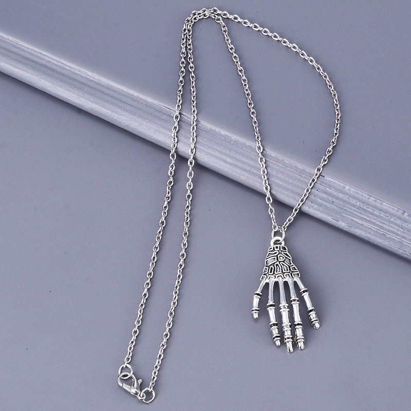 Punk Retro Paw Print Pendant Necklace in Stainless Steel