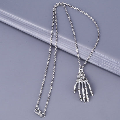 Punk Retro Paw Print Pendant Necklace in Stainless Steel