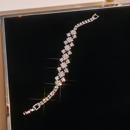 Rhinestone Geometric Bracelet for Women | Formal and Everyday Wear